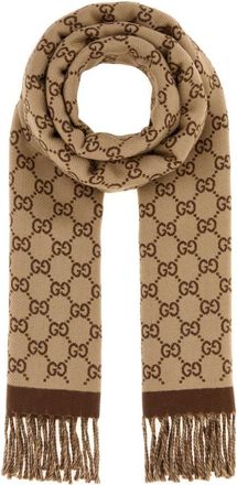 Gucci Beige Logo Scarf
