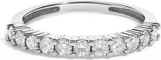 House of Brilliance IGI Certified 10K Gold 1/2 Cttw Diamond Fluted Band Style Ring in White Gold at Nordstrom, Size 8