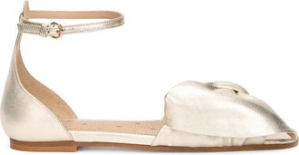 Red Valentino Gouden sandaal met een elegant en verfijnd ontwerp. - Dames - Sandalen - Geel - 36 EU - Leer - Schoenen