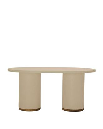 Hannun Mesa de comedor de microcemento en color arena, 200cm