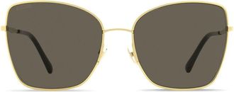 Jimmy Choo Eyewear Alexis Butterfly oversized-frame sunglasses - women - Metal (Other) - One Size - Brown