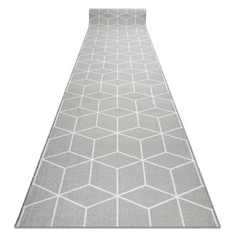 RugsX Passatoia Gommata Cube Cubo La Gomma Grigio 120 Cm Grey 120x640 Cm