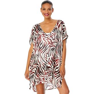 Anne Cole Womens Tiger Dance Easy Tunic Swimsuit Cover Up at Nordstrom, Size Medium