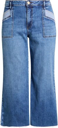 Kut from the Kloth Meg High Waist Raw Hem Wide Leg Jeans in Success at Nordstrom, Size 10P