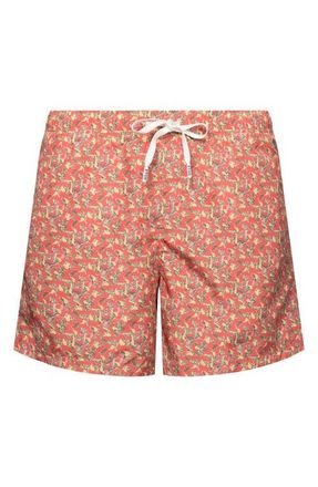 Eton Banana Print Swim Trunks in Pink/Red at Nordstrom, Size Xx-Large