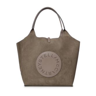 Stella McCartney Omkeerbare Logo Tote Tas - Dames - Tassen - Beige - Maat: ONE Size Zijde