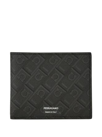 Ferragamo Portemonnee met monogram - Zwart