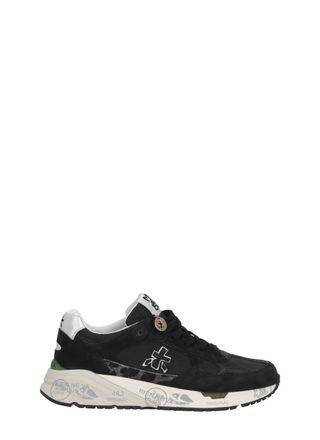Premiata Black White Mased 8114 Suede Sneakers
