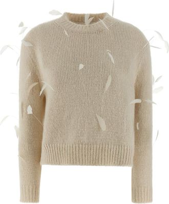 Jil Sander White Wool Sweater