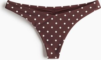 H&M Tanga-Bikinihose - Braun/Polka Dots