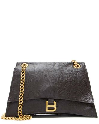 Balenciaga Brown Calfskin Crush Medium Shoulder Bag (Authentic Pre-Loved)