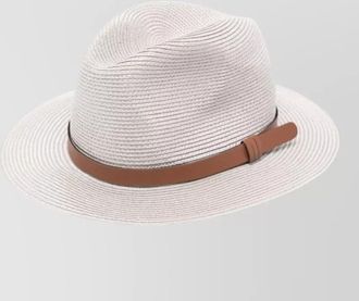 Emporio Armani fedora hat wide brim textured design band