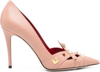 Valentino Garavani Schoenen, Dames, Roze, 37 1/2 EU, Leer, Pumps met puntige neus