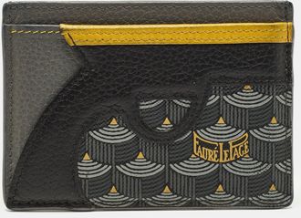 FAUR&Eacute; LE PAGE Gangsta 4Cc Grey Coated Canvas And Leather Card Holder