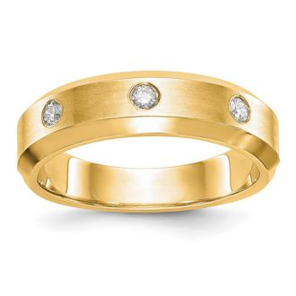 Diamond2Deal 14k Gold Lab Grown Diamond Wedding Band Ring 0.16Ct Clarity- VS Color- D-E