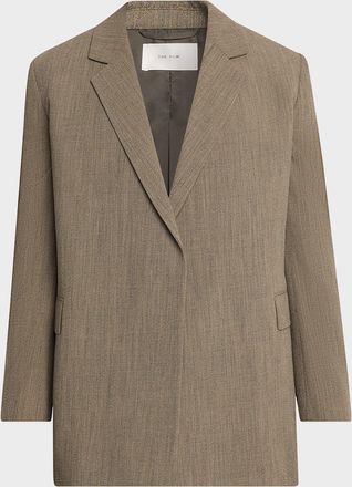 The Row Men & apos;s Devlin Wool Concealed-Front Blazer