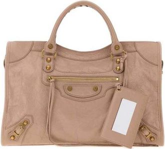 Balenciaga Le City Shoulder Bag Beige