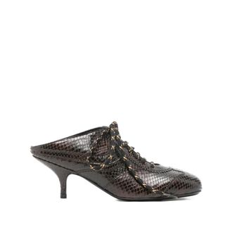Dries Van Noten 00170Ws 25261 Pump - Dames - Muiltjes - Bruin - 37 EU - Leer - Schoenen