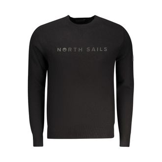 North Sails Black Viscosa Men Mens Sweater