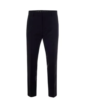 BOSS Slim Fit Trousers in Fine Virgin Wool with Pleats