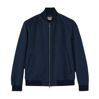 MC2 Saint Barth Camden wollen bomberjack - Heren - Jassen - Blauw - Maat: XL Wol
