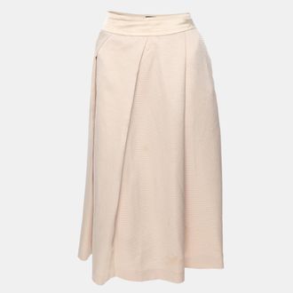 Emporio Armani Beige Rib Knit Midi Skirt M