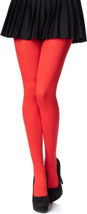 Romartex Opaque 100 Denier Tights, 23 Colours, Sizes S-XL, XL, red