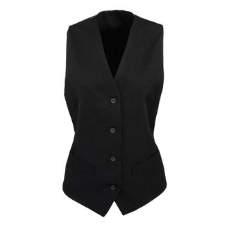 Premier Dames/Dames Polyester Gevoerde Serveerjas (Zwart)