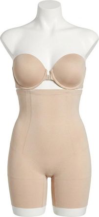 Spanx Womens High Waisted Mid Thigh Short In Soft Nude