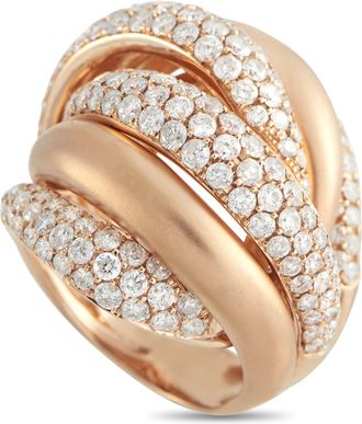 Luxury Bazaar 14K Rose Gold 3.25ct Diamond Ring MF04-050126