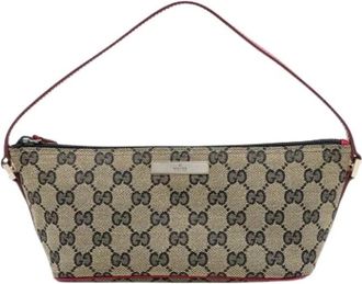Gucci Pre-owned Mini Shoulder Bag - Dames - Vintage Mini Tas - Beige - ONE Size - Leer - Vintage