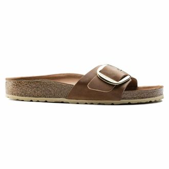 Birkenstock Madrid Big Buckle Narrow Fit - Dames - Sandalen - Bruin - 36 EU - Leer - Schoenen