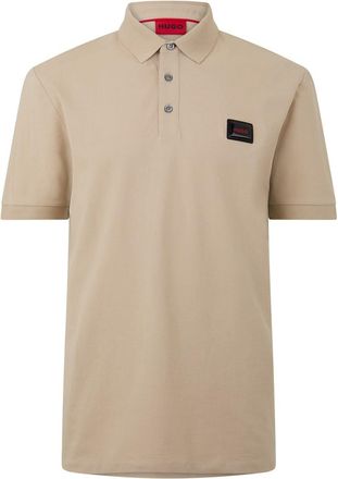 HUGO BOSS Hugo Mens Dereso Regular Fit Polo Shirt in Open Beige - Size X-Small