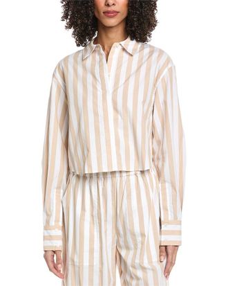 SIMKHAI Renata Cropped Button Down Shirt