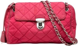 Prada Pre-owned Nylon Shoulder Bag - Dames - Vintage Schoudertas - Rood - ONE Size - Nylon - Vintage