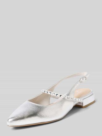 Marco Tozzi Marco Tozzi Ballerinas mit offener Ferse in Silber, Gr&ouml;&szlig;e 36