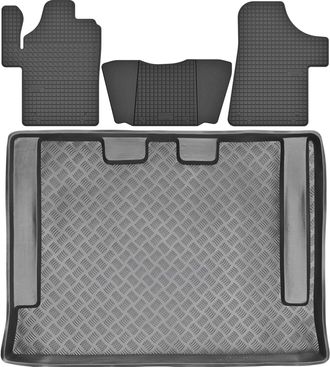 OEM Juego De Alfombrillas De Goma Para Coche Y Alfombrilla Para Maletero Para Mercedes Viano W639 Van (2011-2014)