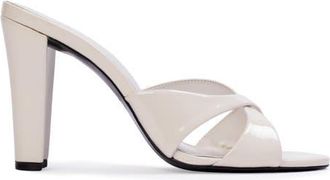 Black Suede Studio Aika 95 Mule in Coconut Patent Leather at Nordstrom, Size 38.5