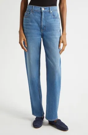 Veronica Beard Harley Barrel Leg Jeans in River Wind at Nordstrom, Size 32