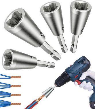 OEM Destornillador De Brocas, Destornillador De Brocas Para Taladro El&eacute;ctrico, V&aacute;stago Hexagonal De 6 Mm Para Giro R&aacute;pido De Cables, 4 Piezas