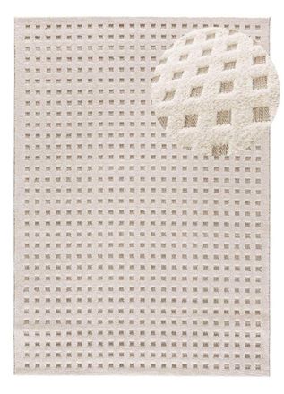 Atticgo Alfombra con relieve escandinava crema 120x170 cm