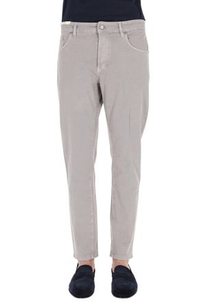 Pantaloni Torino Herringbone Stretch Cotton Chinos