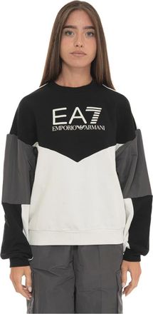 Emporio Armani Felpa Oversize Contemporary Sport in Cotone - - Sweatshirts & Hoodies - Donna - Nero - XS