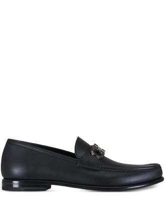 Ferragamo Gancini-detail loafers - Black