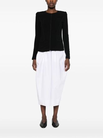 Emporio Armani Zip-Front Blazer - Black