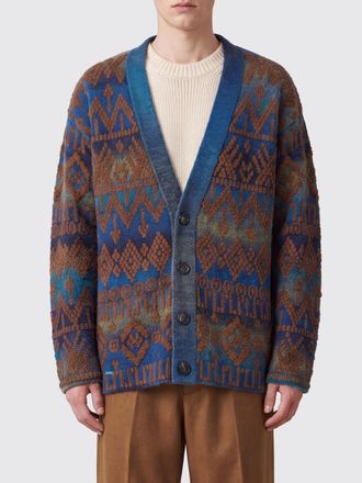 Alanui Cardigan relaxed fit in misto lana e cotone con motivo etnico