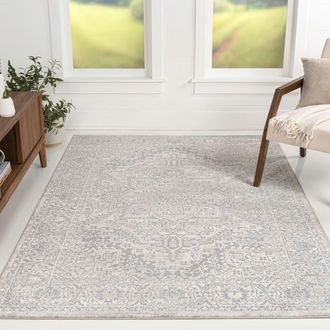 Jonathan Y Designs Modern Persian Vintage Medallion Area Rug in Cream at Nordstrom, Size 8Ft 0In X 10Ft 0In