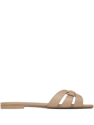 Saint Laurent knotted strap sandals - Neutrals