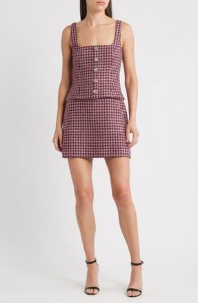 LIKELY Calissa Houndstooth Minidress in Mauvewood Multi at Nordstrom Rack, Size 14