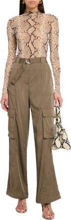 SIMKHAI Ivrie Belted Utility Pants In Olive